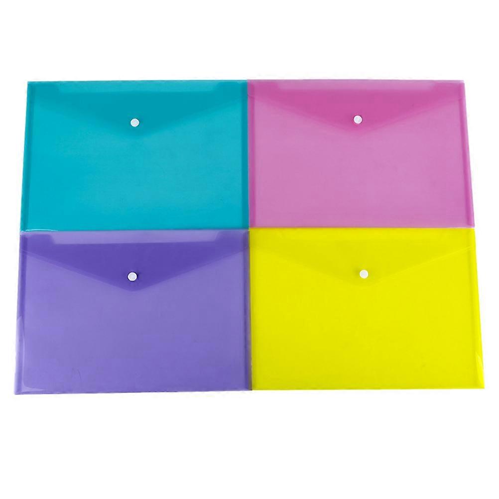 Blue 12Pcs Rectangular A4 File Folder Document Bag Suitable For School Office And Travel Needs