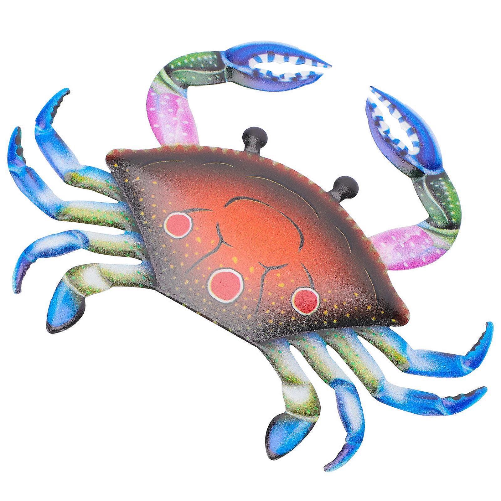 Creative Crab Wall Hanging Ornament Handmade Nautical Themed Decor for Indoor and Outdoor Spaces