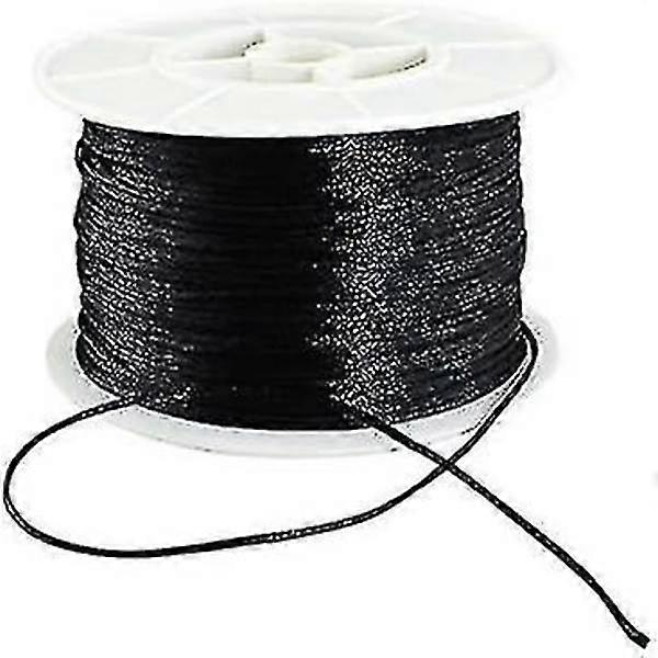 100 yards Round Nylon Beading Thread Cord 1mm - Black