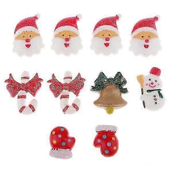 2x Decorative Flatback Ornament Resin Mixed Cabochon