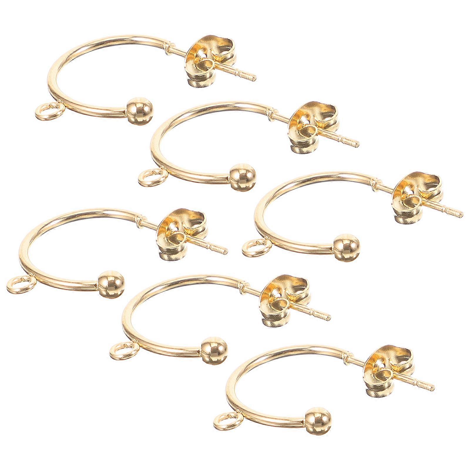 6Pcs Earring Hooks Metal Earring Hooks Dangle Earrings Making Earring Hooks DIY Earring Material