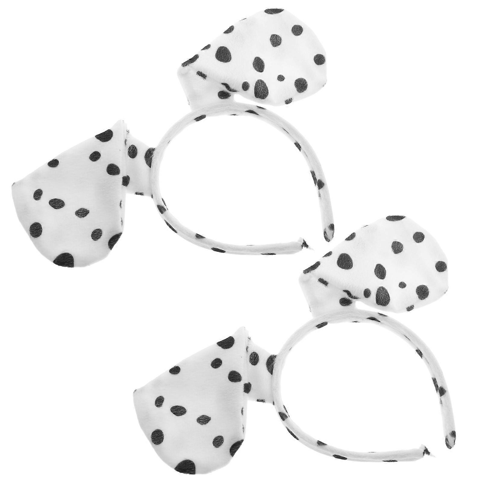 Here's a polished and professional product description based on your input:
**2pcs Spotted Dog Ear Headband – Soft Animal Ears Hairband for