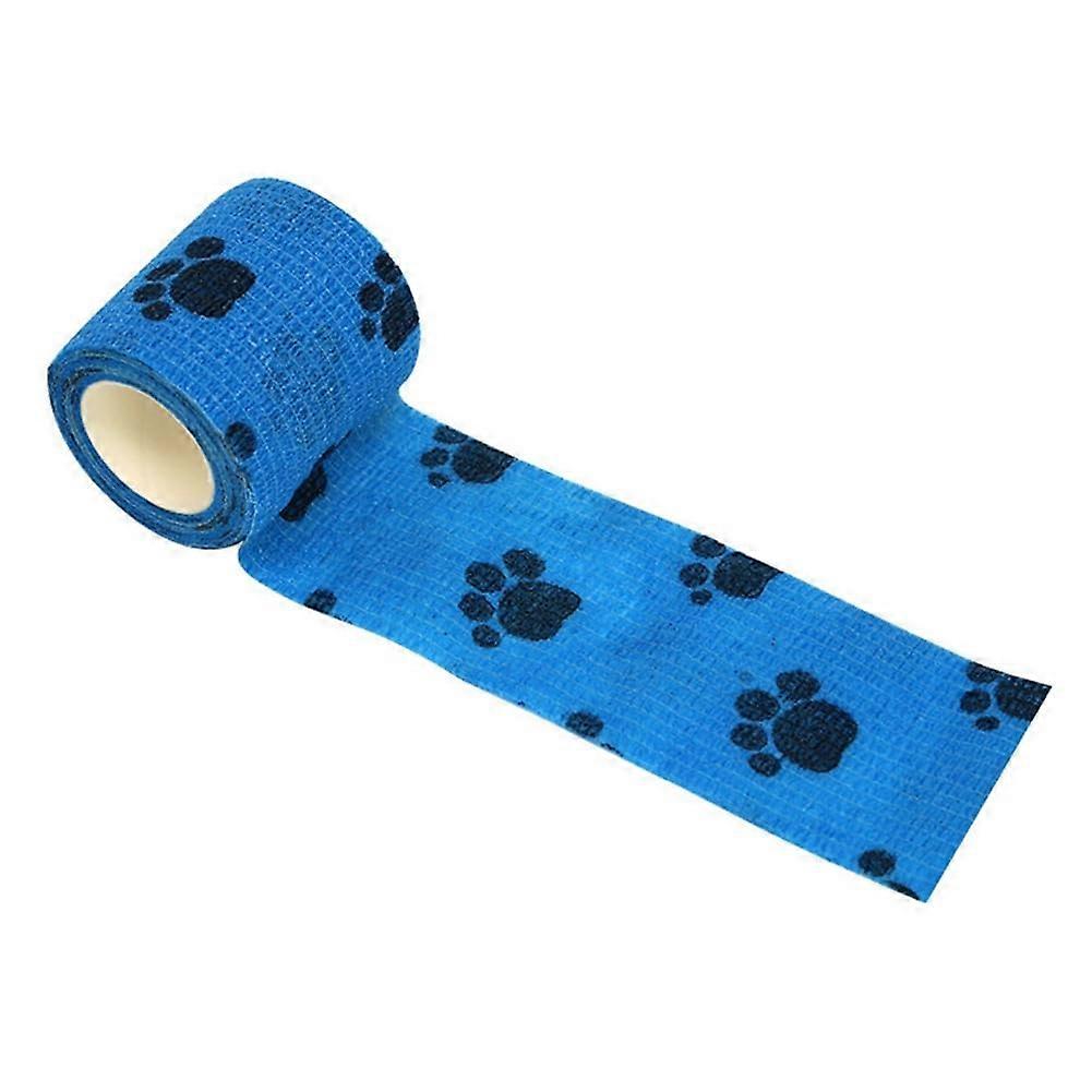 5 cm x 4.5 cm Self-Adhesive Elastic Bandage Wrap Tape for Knee, Finger, Ankle, Shoulder Support, Blue