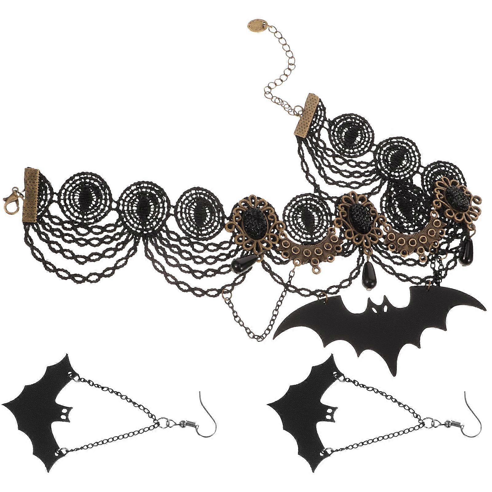 Bat Necklace Combo, Versatile for Cosplay and Enthusiasts