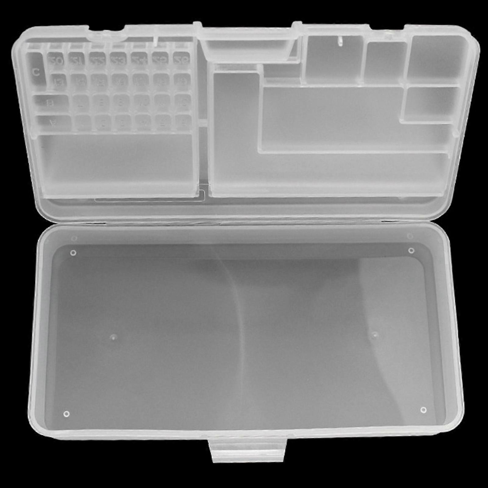 Screw Organizer White Transparent Rectangular Strong PP Lock Design Hardware Organizer for Repair Tool Component Transparent Box 