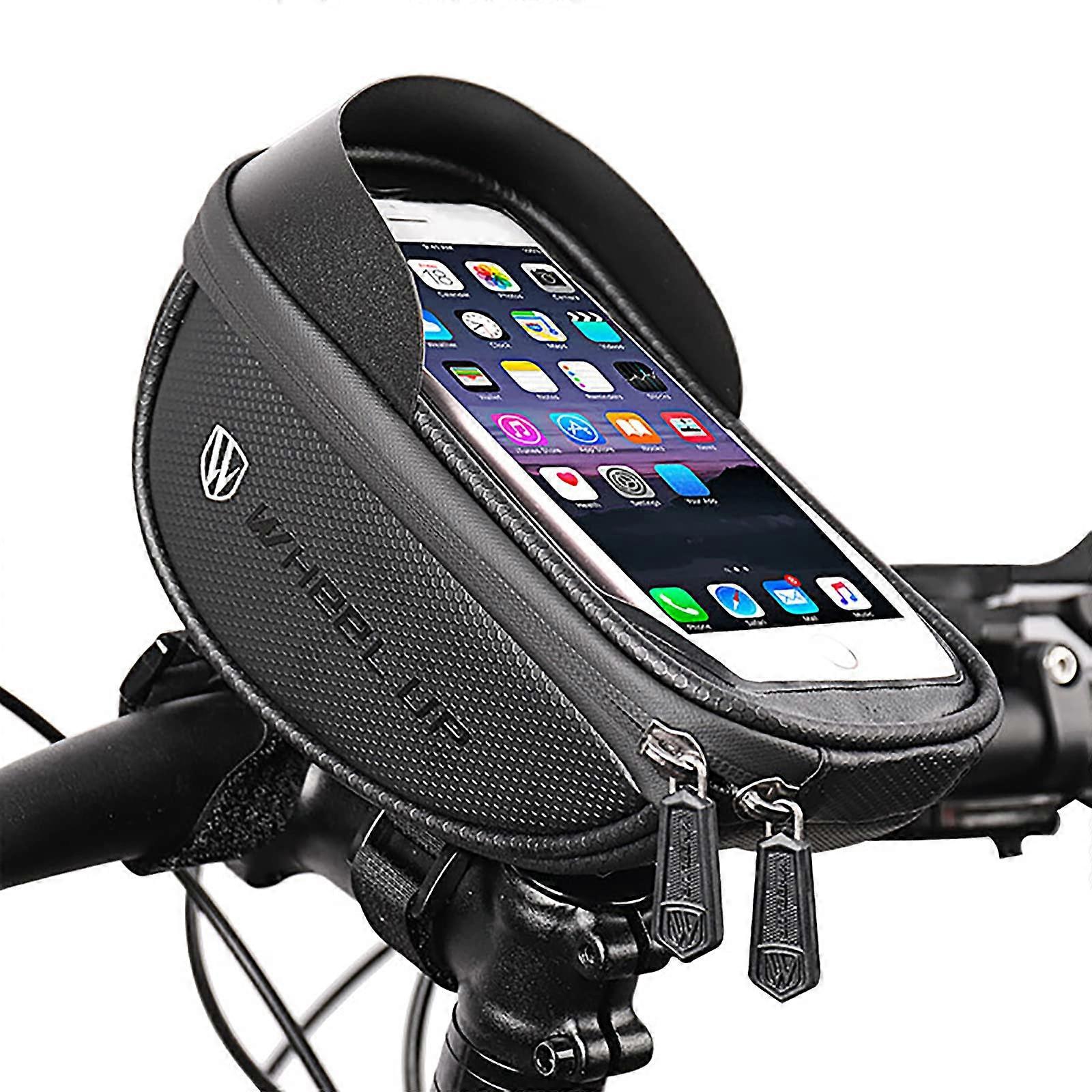 Fahrradtasche Waterproof Bike Bag For Adults, Phone Holder For Cycling, Sun Visor For 6-Inch iPhone Android Devices