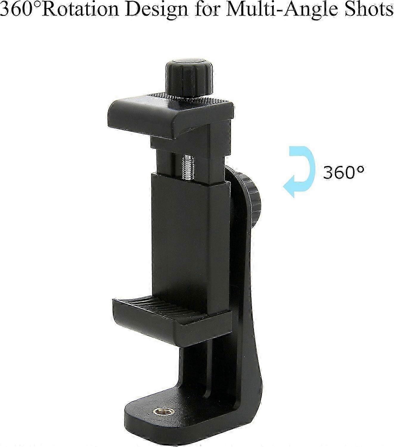 Phone mounting head for tripod Standard screw adapter Rotating digital camera support Selfie lens Monopod Adjustable light ring for camcorder Compatib