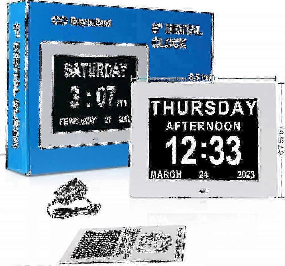 2025 Dementia clock alzheimers clock & large digital calendar clock for seniors,clock with day and date f