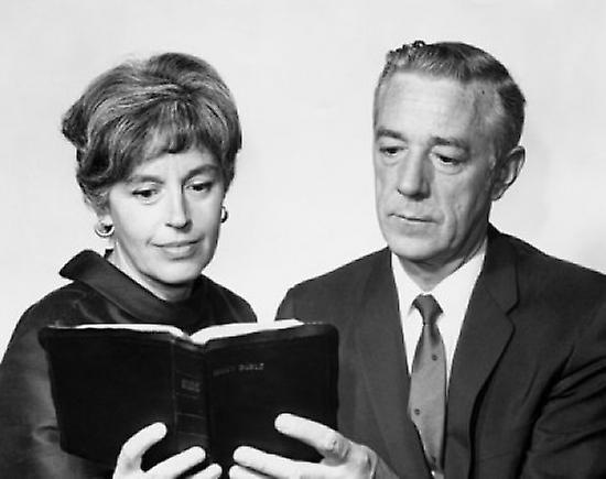 Senior couple reading a book Poster