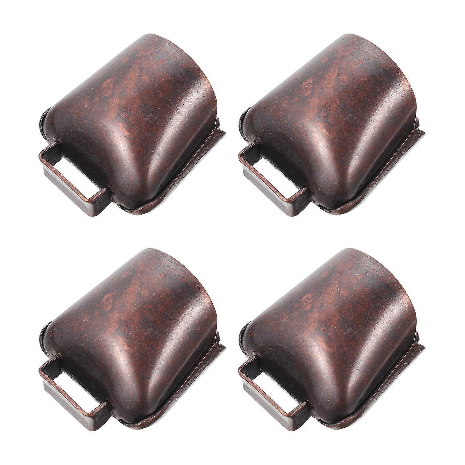 Portable Copper Grazing Bell for Farming Use Coffee Color Suitable Cows Sheep 4pcs