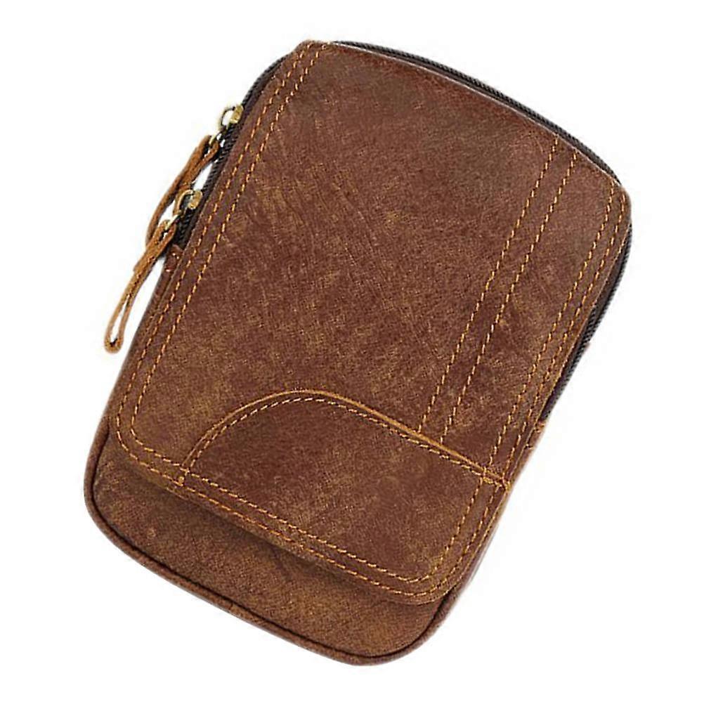 Retro Style Waist Bag For Men In Brown Made Of Durable For Daily Use 1Pc