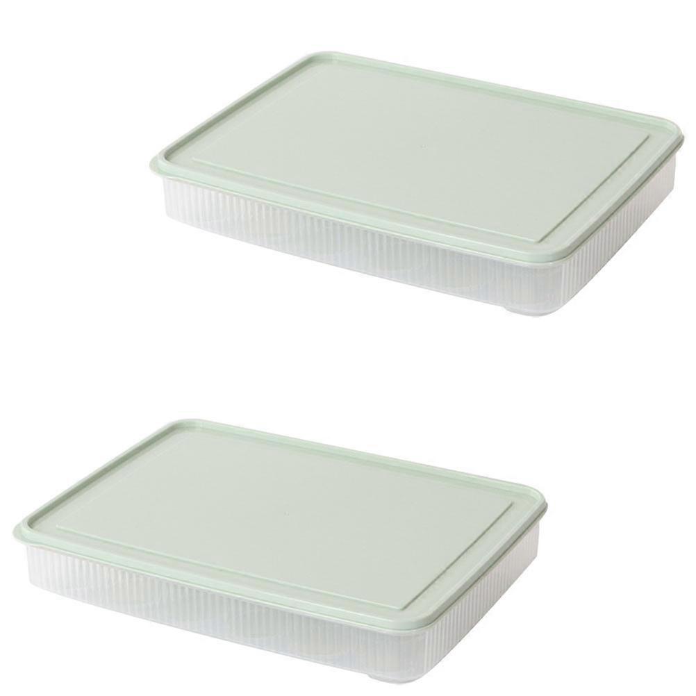 Plastic Egg Container with Lid for Fridge Kitchen Storage Green 24 Capacity