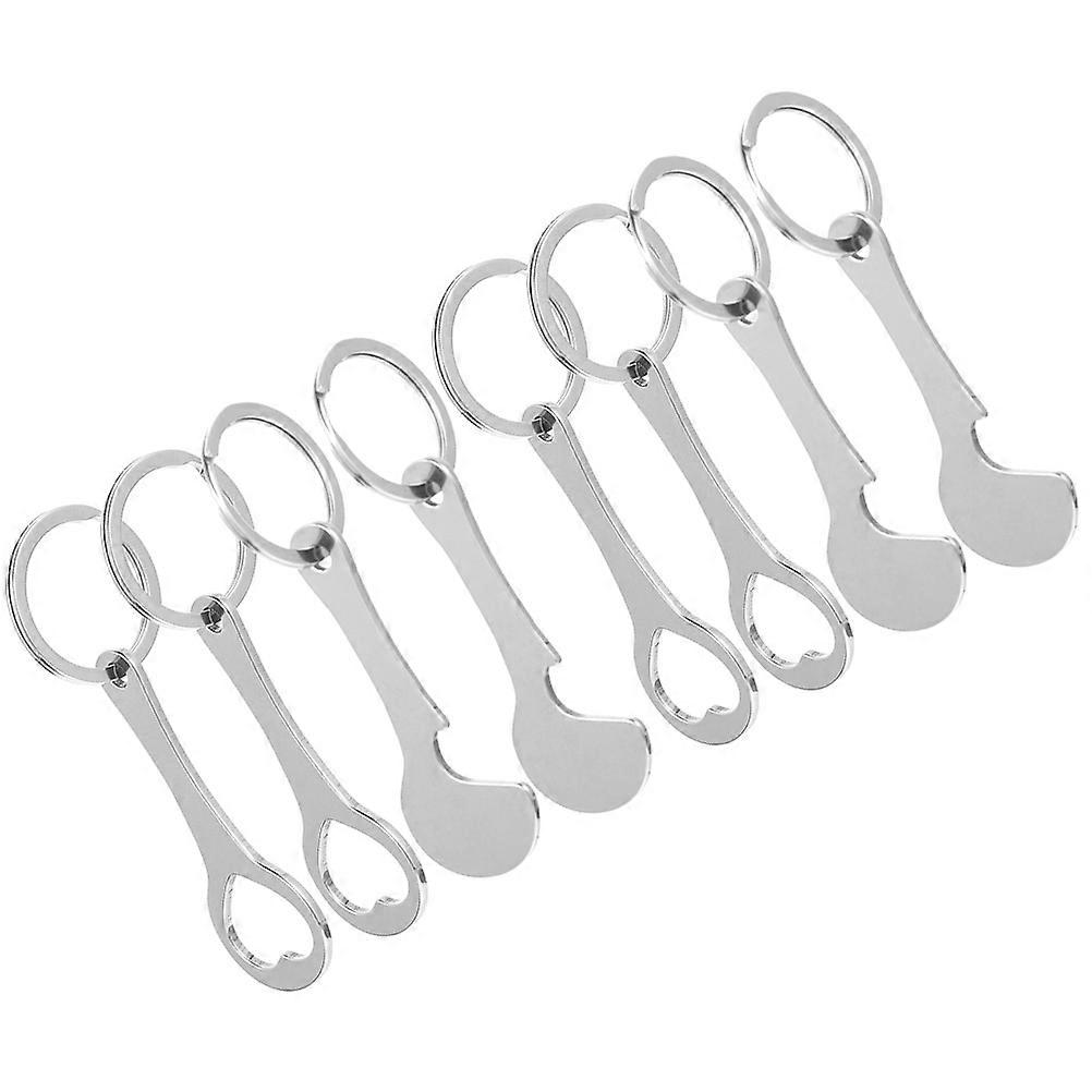 Metal Shopping Trolley Token Set 8Pcs For Convenient Keychain Use In Daily Life With Simple Style