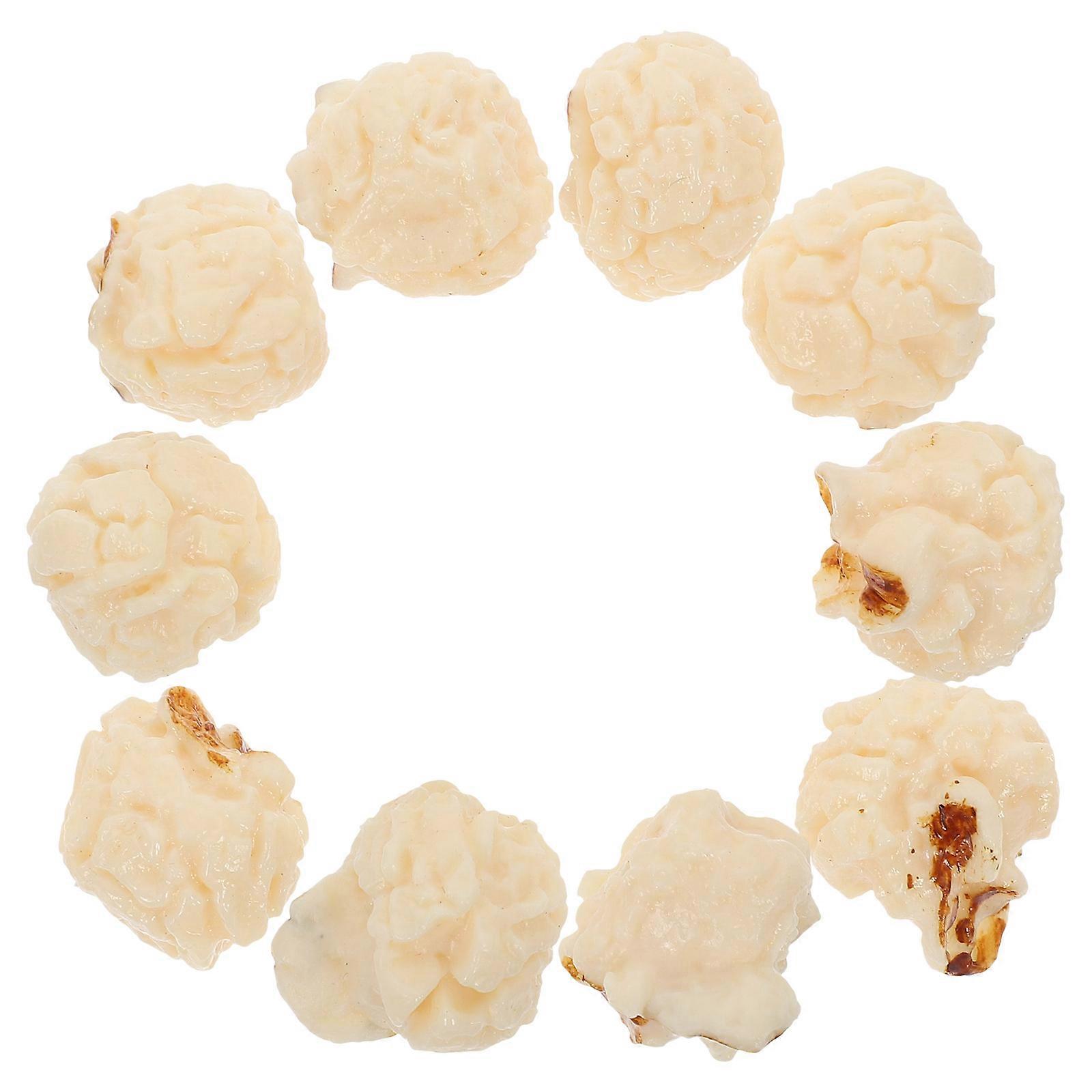 Realistic Beige PVC Fake Popcorn Prop for Playing with Whimsical Fun Design and Gentle Touch 10pcs