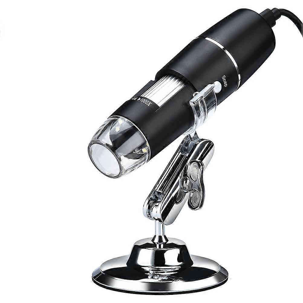 1000X Magnification Digital Microscope Magnifier For Inspection And In Black With LED Lighting 1Pcs