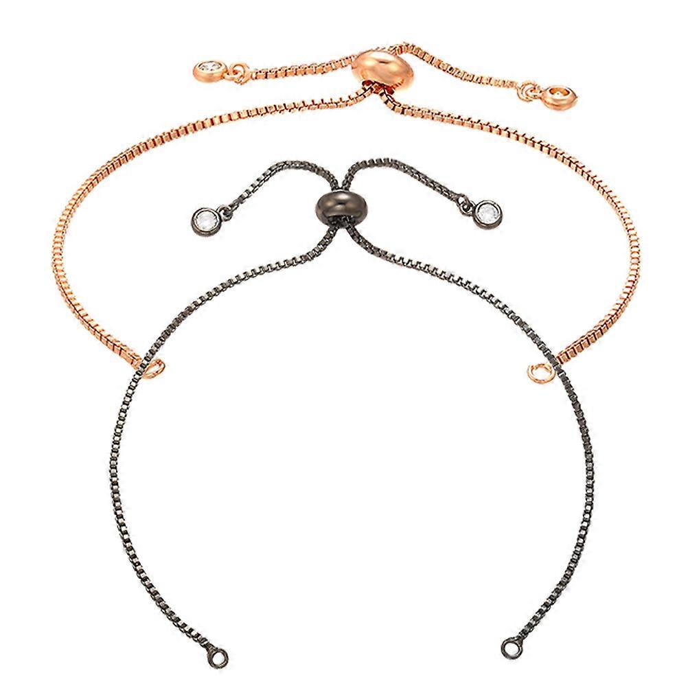 a refined and professional product description based on the details you provided:

 

**2PCS Adjustable Pull Chain Bracelet Base – DIY Jewelry Making