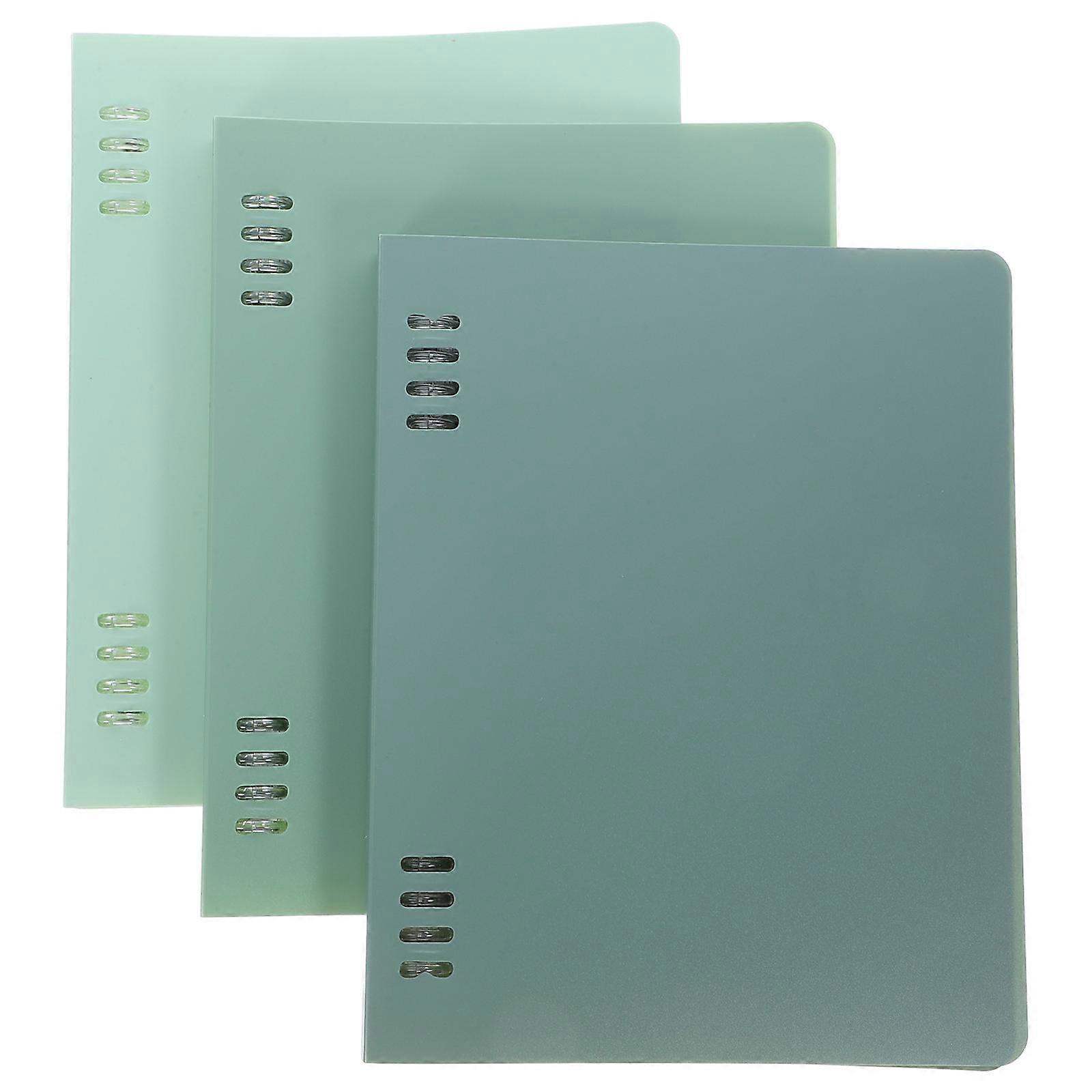 3pcs Refillable Notebook Covers, Soft Binder Shells, Gradient Colors, Dirt Resistant, for Students & Office Use, Fits Loose Leaf Notebooks