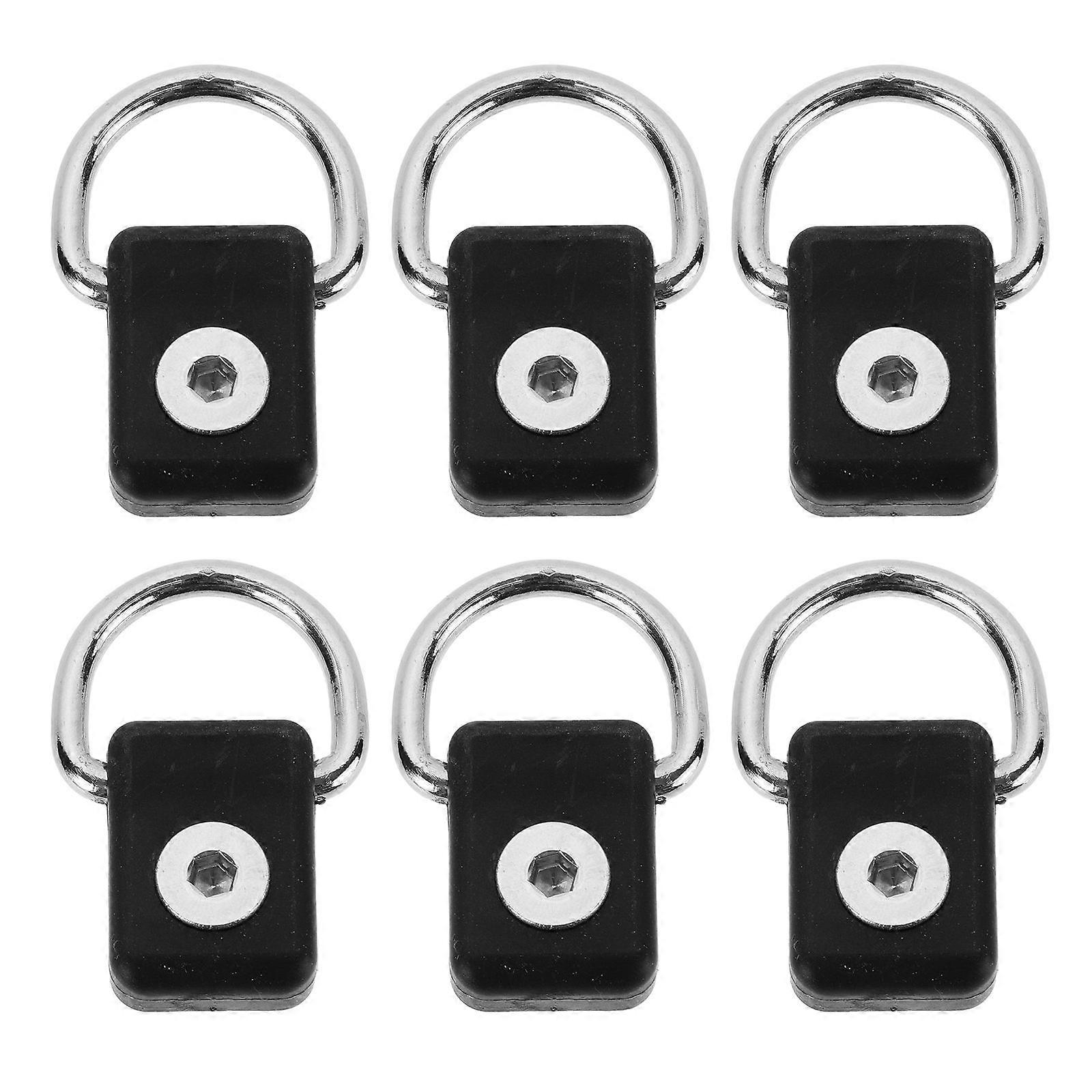 6pcs D Ring Buckles for Kayak & Canoe, Compact Cord Fixators for Boat Rigging, Lightweight Easy Install Tie Down Accessories