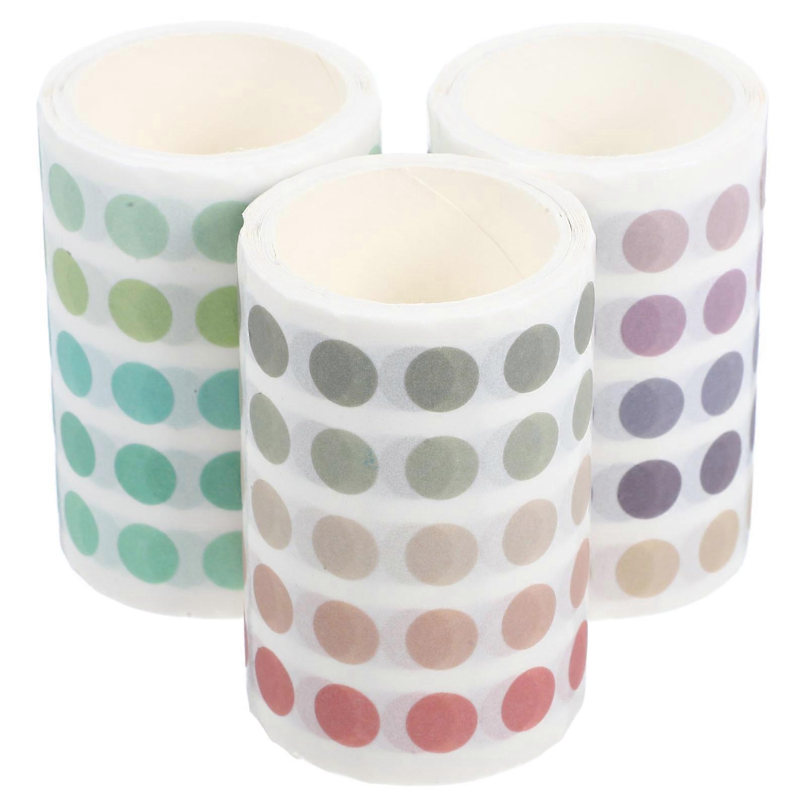 Washi Dot Stickers Dot Washi Tape Stickers for DIY Use 3 Rolls Assorted Color
