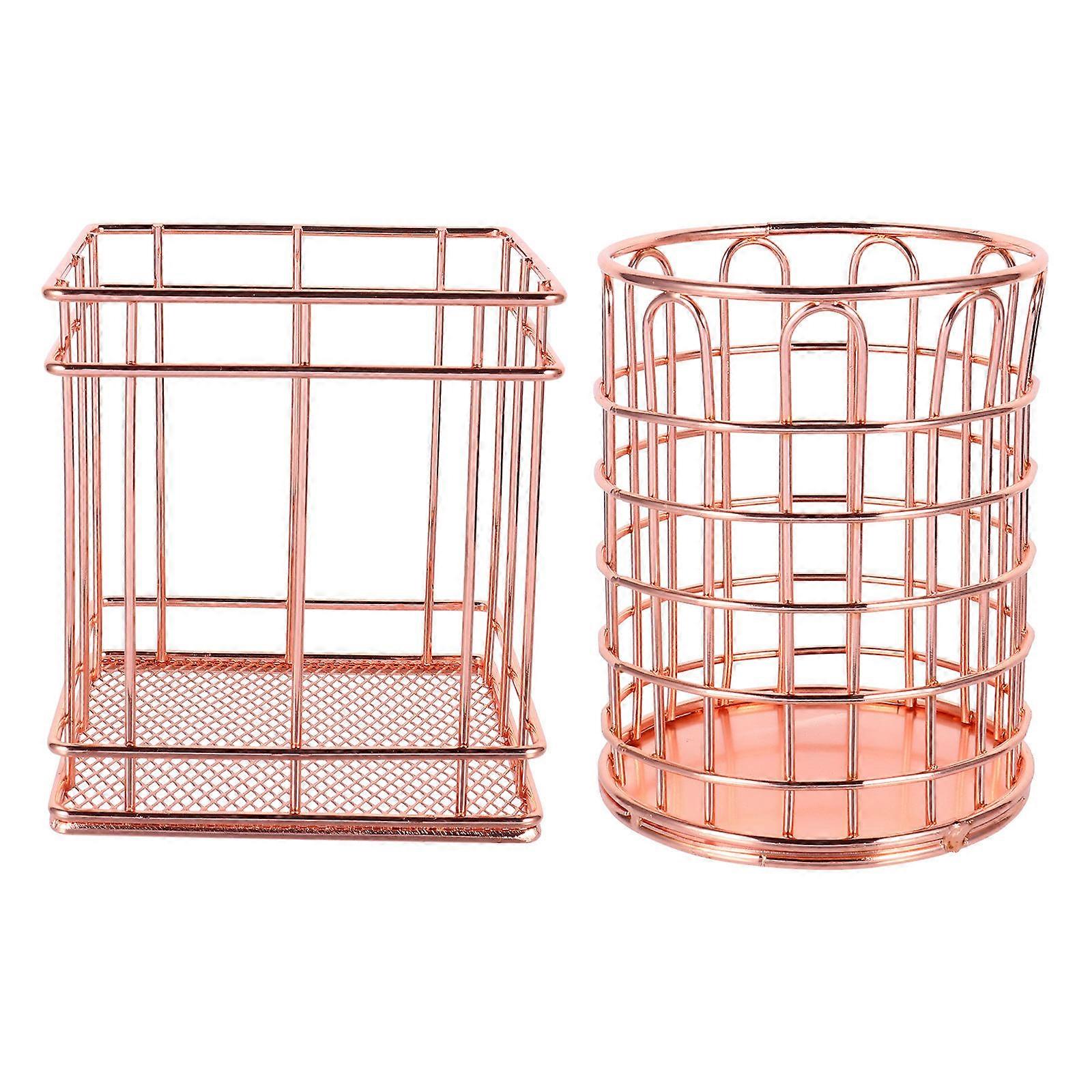 2Pcs Makeup Brush Holders Beautiful Pen Pencil Holders for Home Office