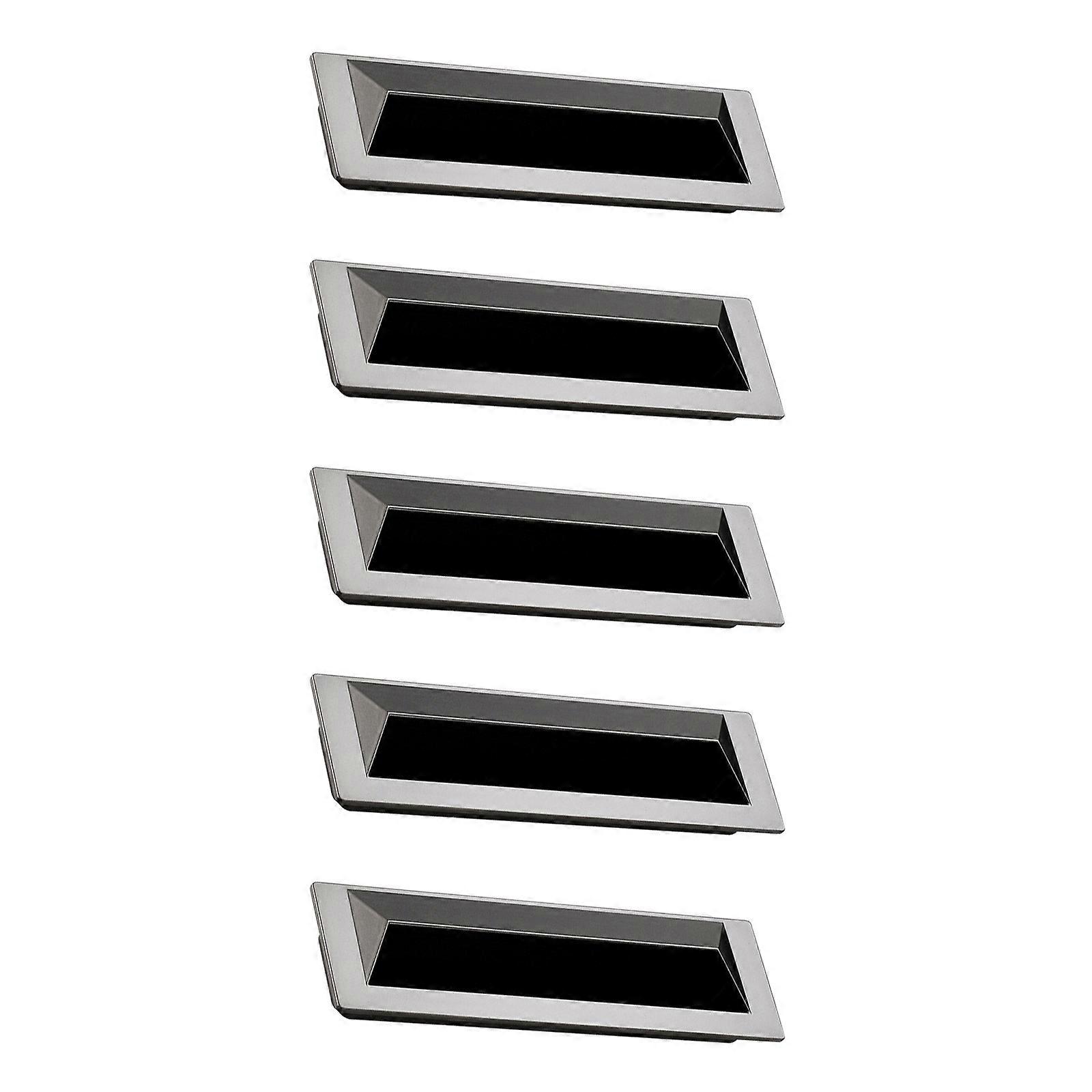 Black Zinc Alloy Pull Handle for Home Use Durable and Attractive Design 5 Pieces