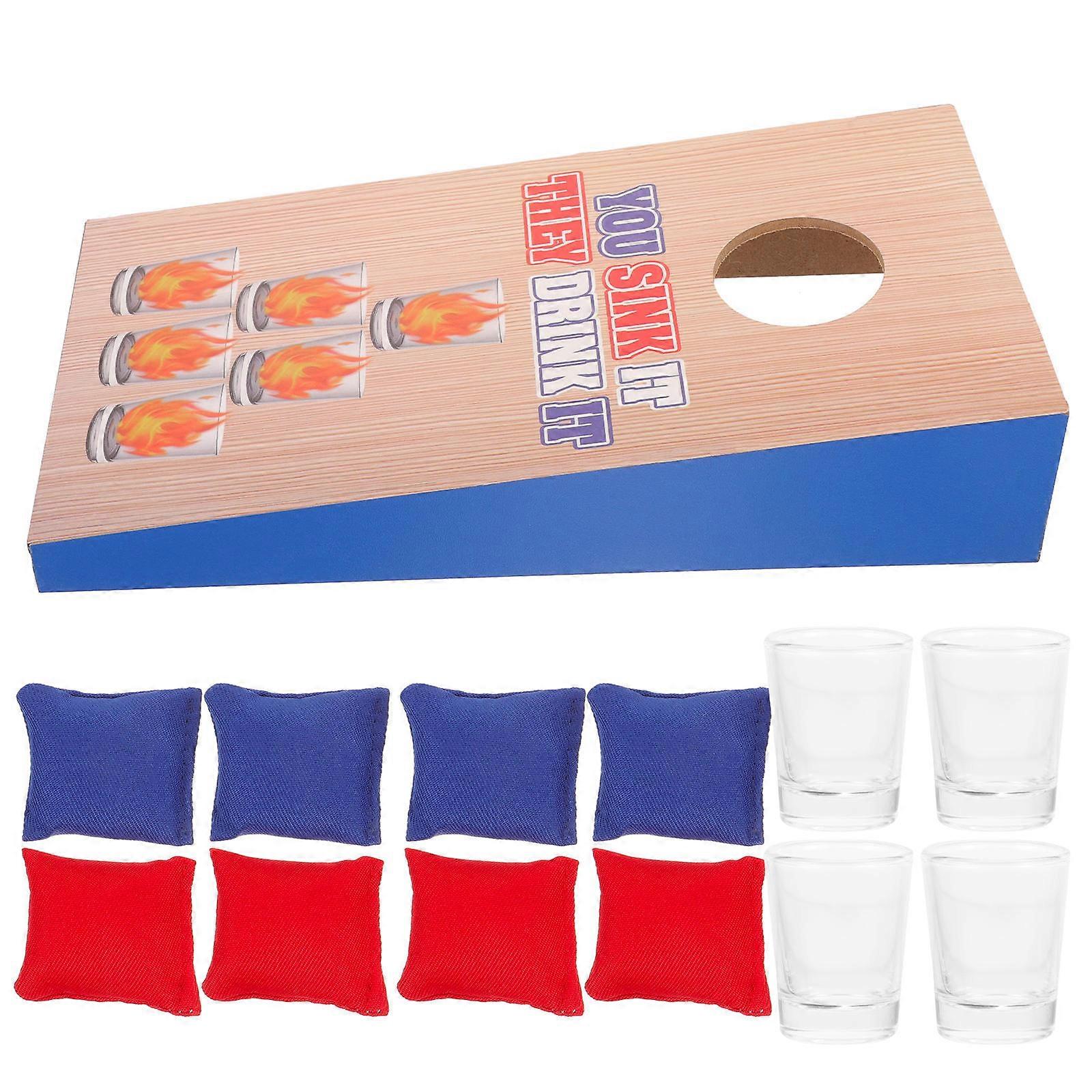 Funny Toss Game Set Outdoor Activity Party Equipment Festive Board Game Rectangular Shape 1 Set