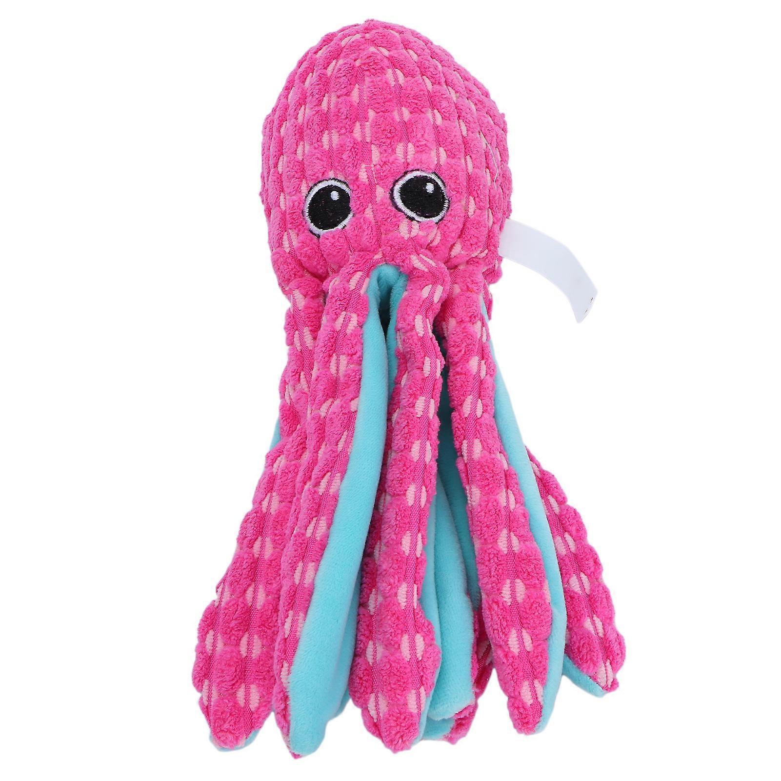 Pet Corduroy Octopus Vocal Toy Puppy Biting Training Toy for Large Medium Small Dog