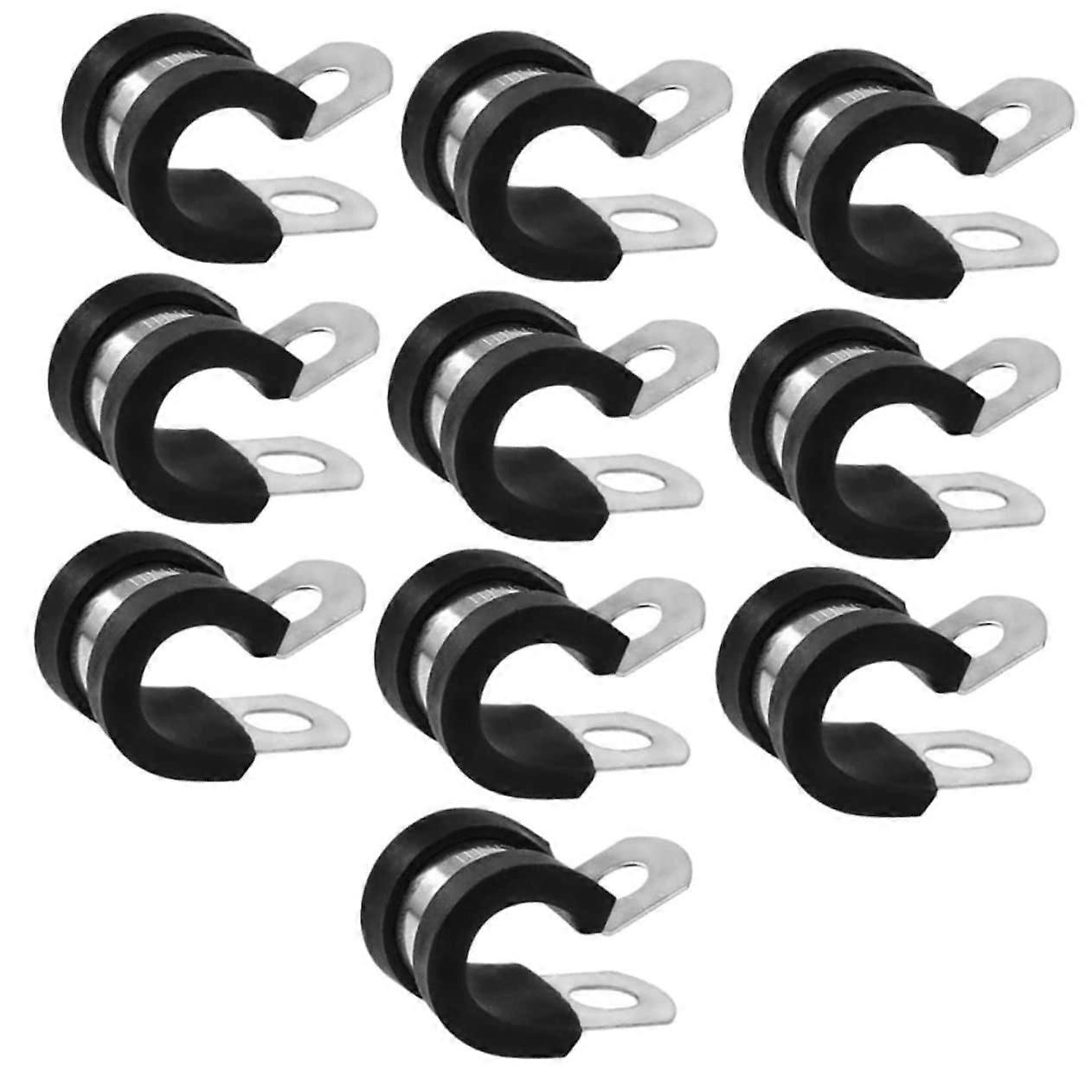 10 Pack Cable Clamps with Rubber Buffer for Cable Management, Rust-Free, Corrosion Resistant, Secure Cable Organization