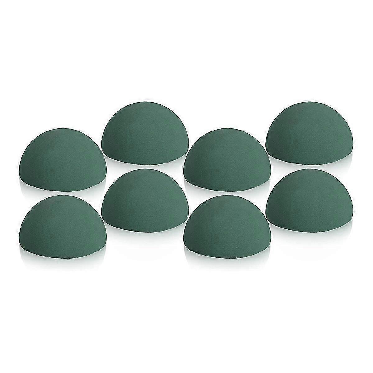 8 Pcs Half Ball Floral Dry Foam Green Round Foam Block Dry Balls Large Flower Craft for Artificial P