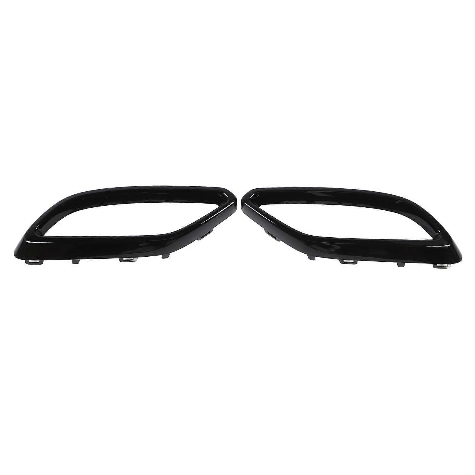 Links Rechts Auspuffblendenabdeckung Set Mattschwarz für CLA Klasse C118 AMG Line 2020 2024 Kompatibel mit Mercedes