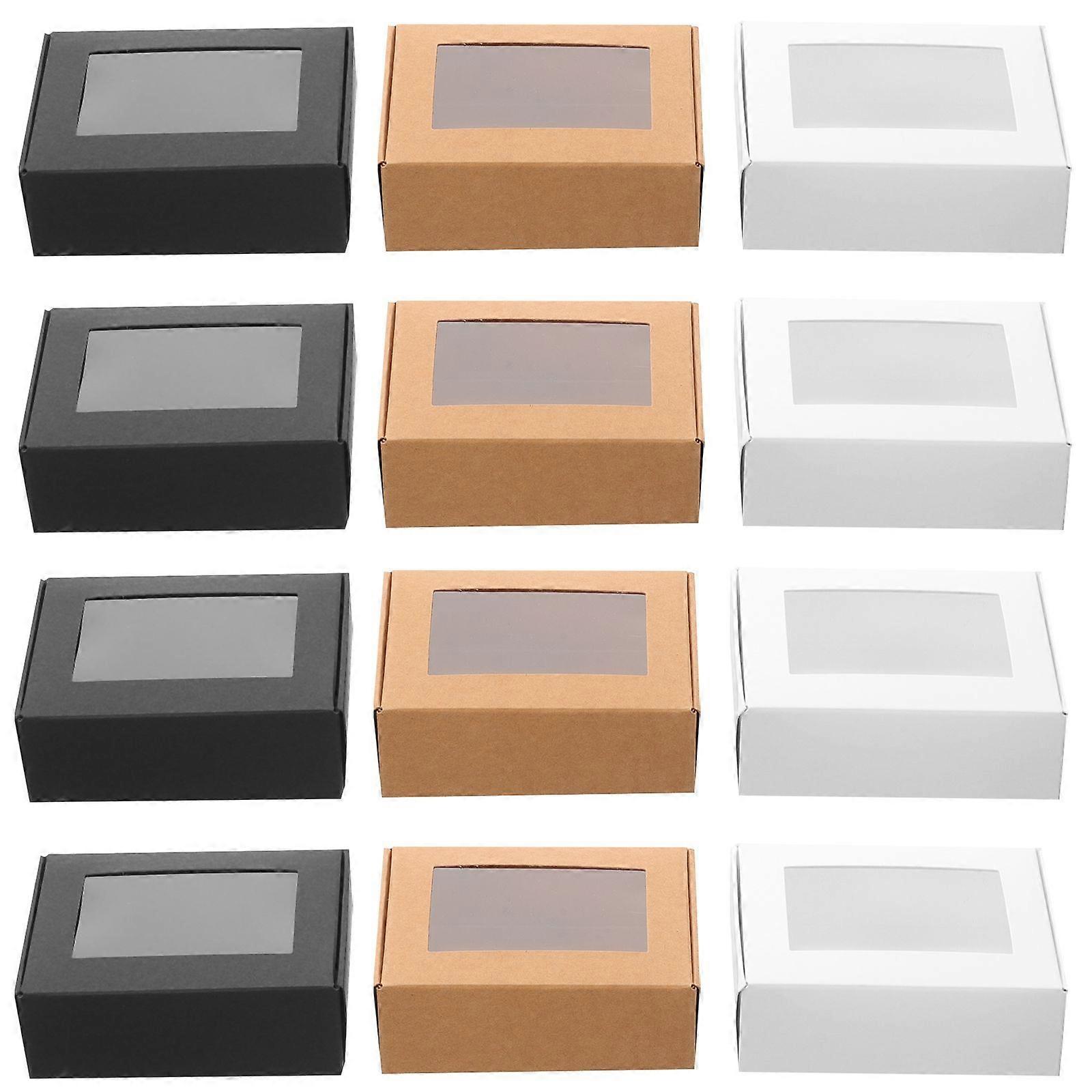 30pcs Soap Wrapping Boxes Party Soap Boxes Soap Wrapping Cases with Clear Window