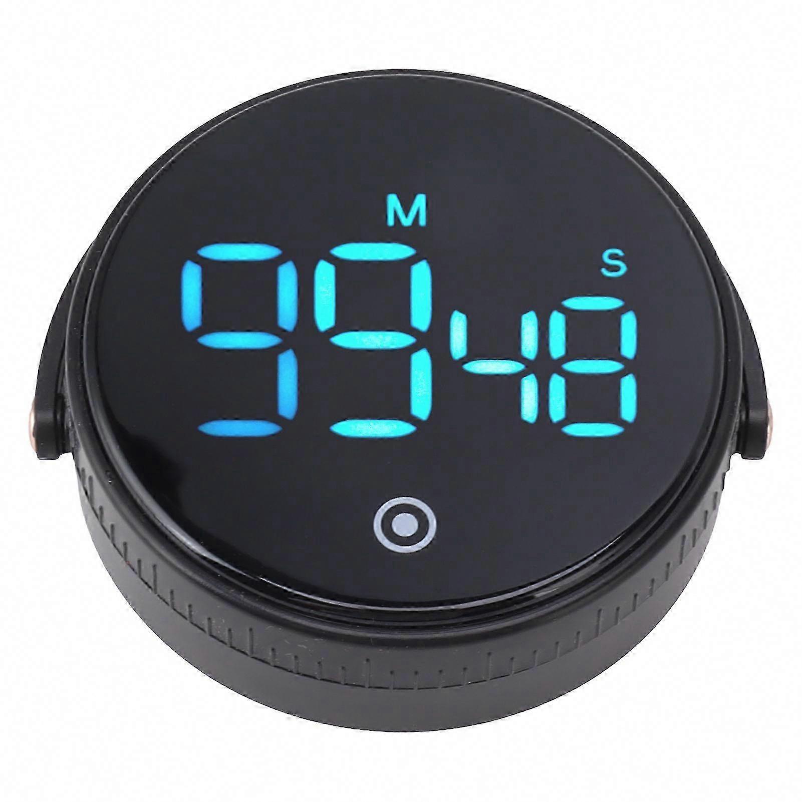 Digital Kitchen Timer for Cooking - Countdown Stopwatch with Alarm (Black)