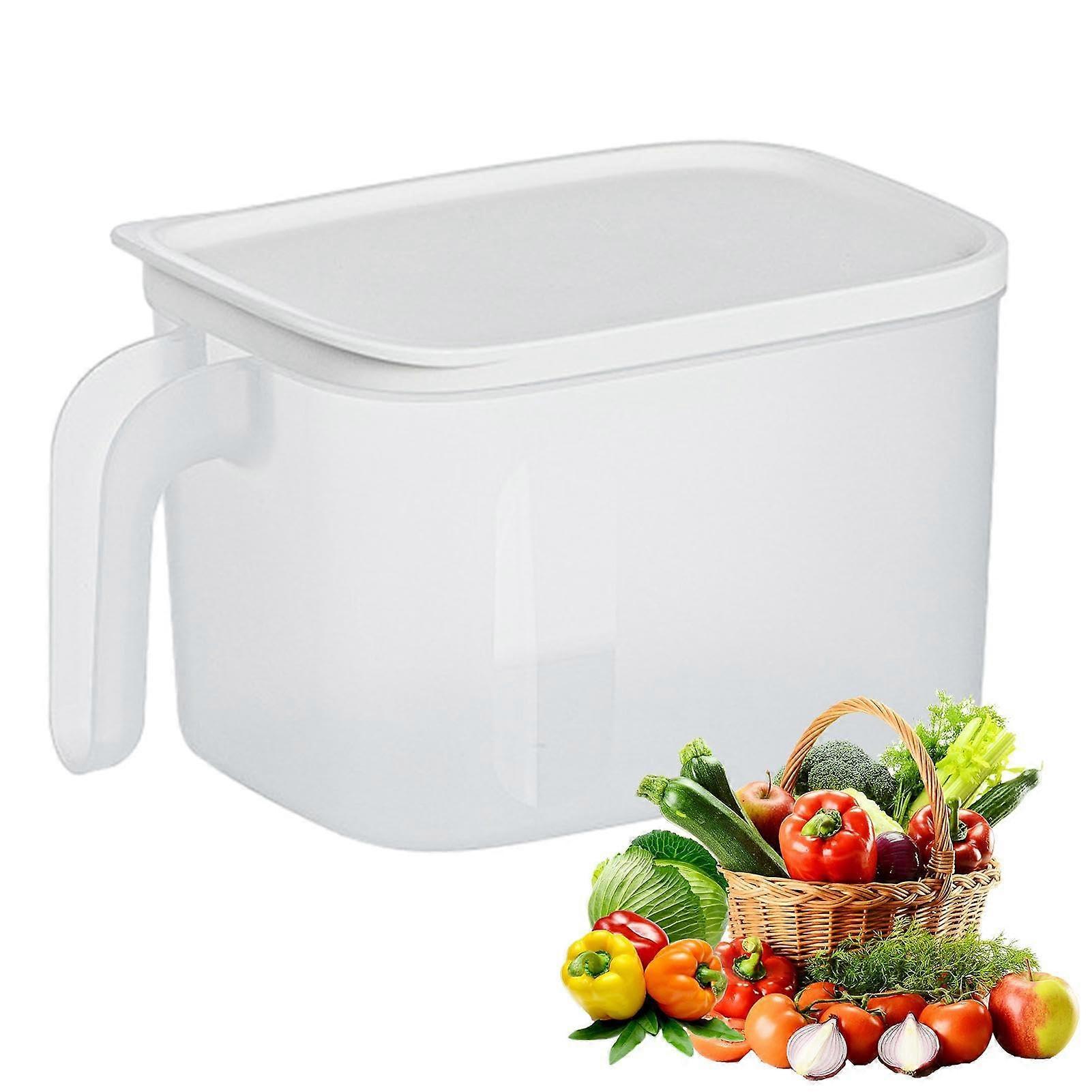 Fridge Box with Handle  Transparent Fridge Organizer Container with Lid