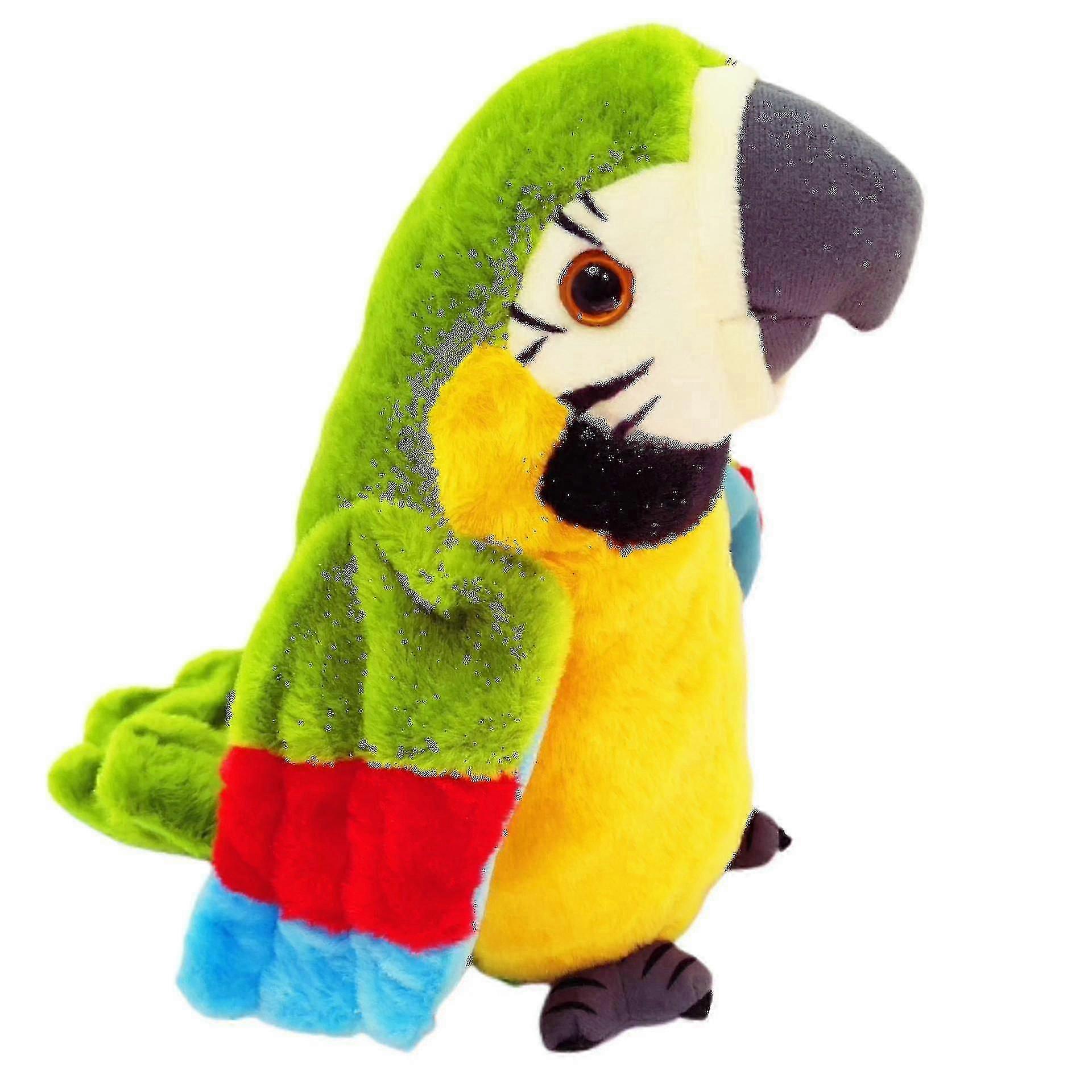 Talking Parrot Repeats What You Say Plush Animal Toy Electronic Parrot For Kids Gift