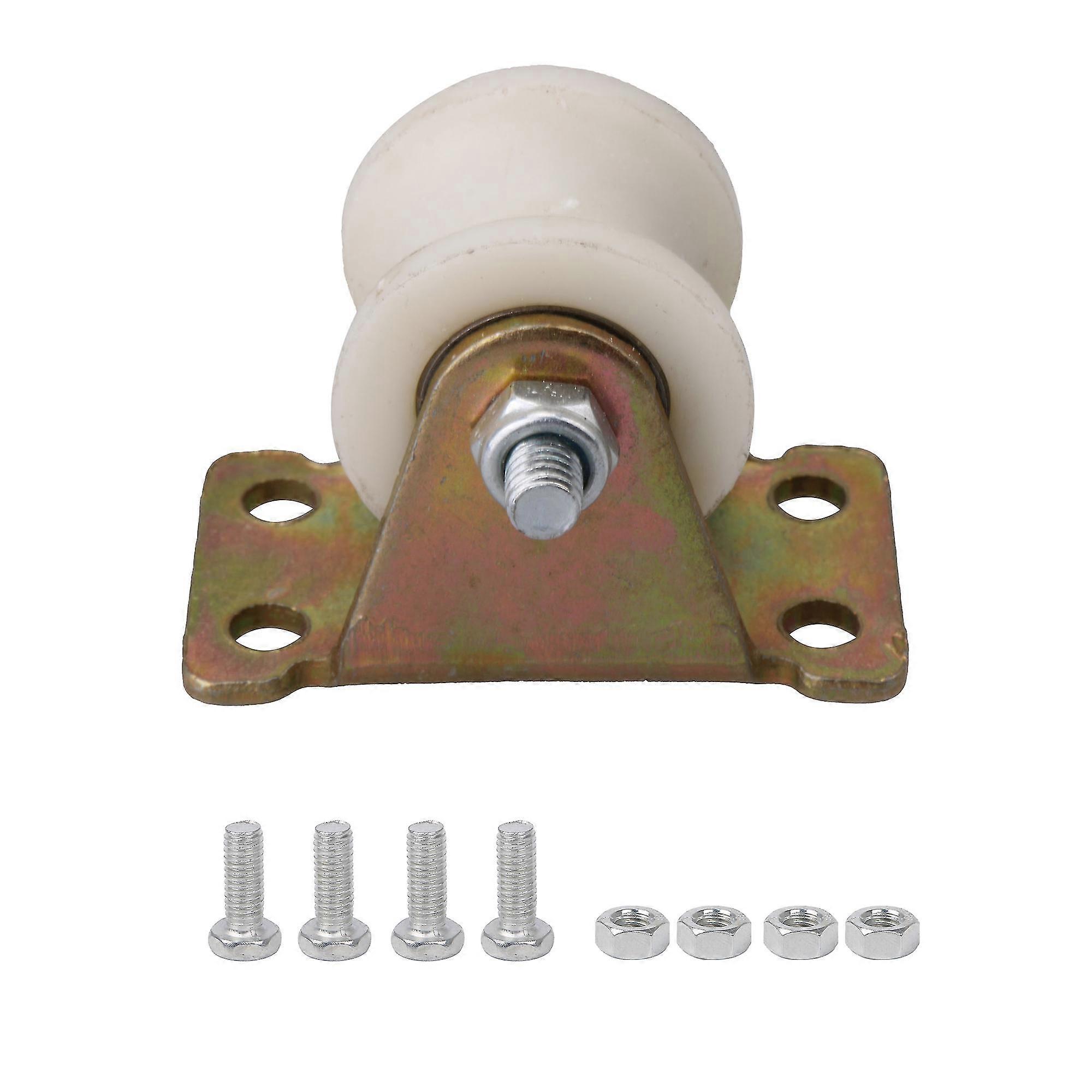 U-Shape Groove Nylon Plate Fixed Caster Wheel for Trolley and Track Use