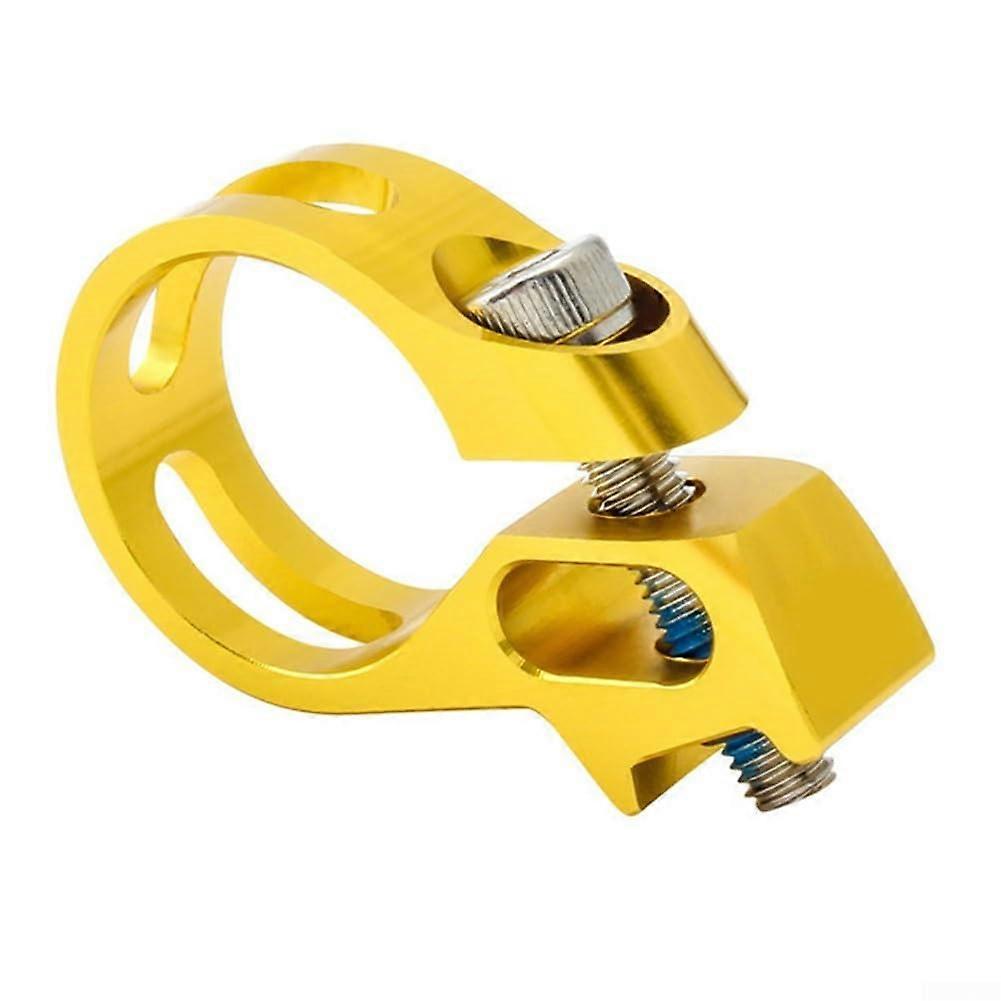 Thumb Gear Shifter Clamp in Sturdy Aluminum Alloy Compatibility with Various Bike Types (Gold)
