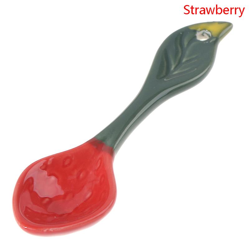 Lemon Watermelon Pineapple Spoons Rest Ceramic Tropical Fruit Dessert Spoons