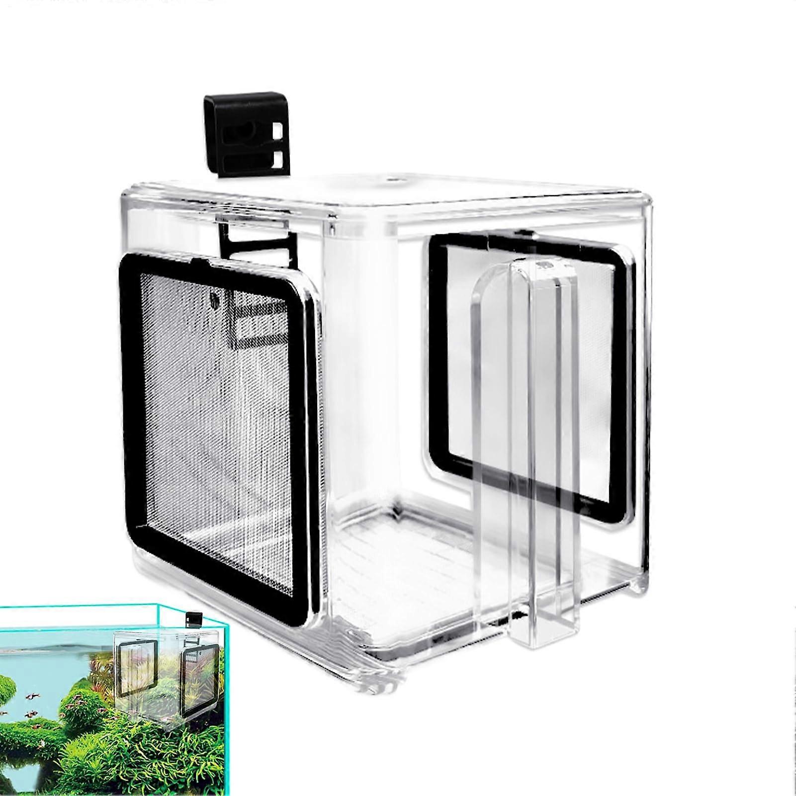 Breeding Box for Fish Tank - Acrylic Isolation Box for Shrimp and Fish, Freshwater and Seawater Hatchery Accessory