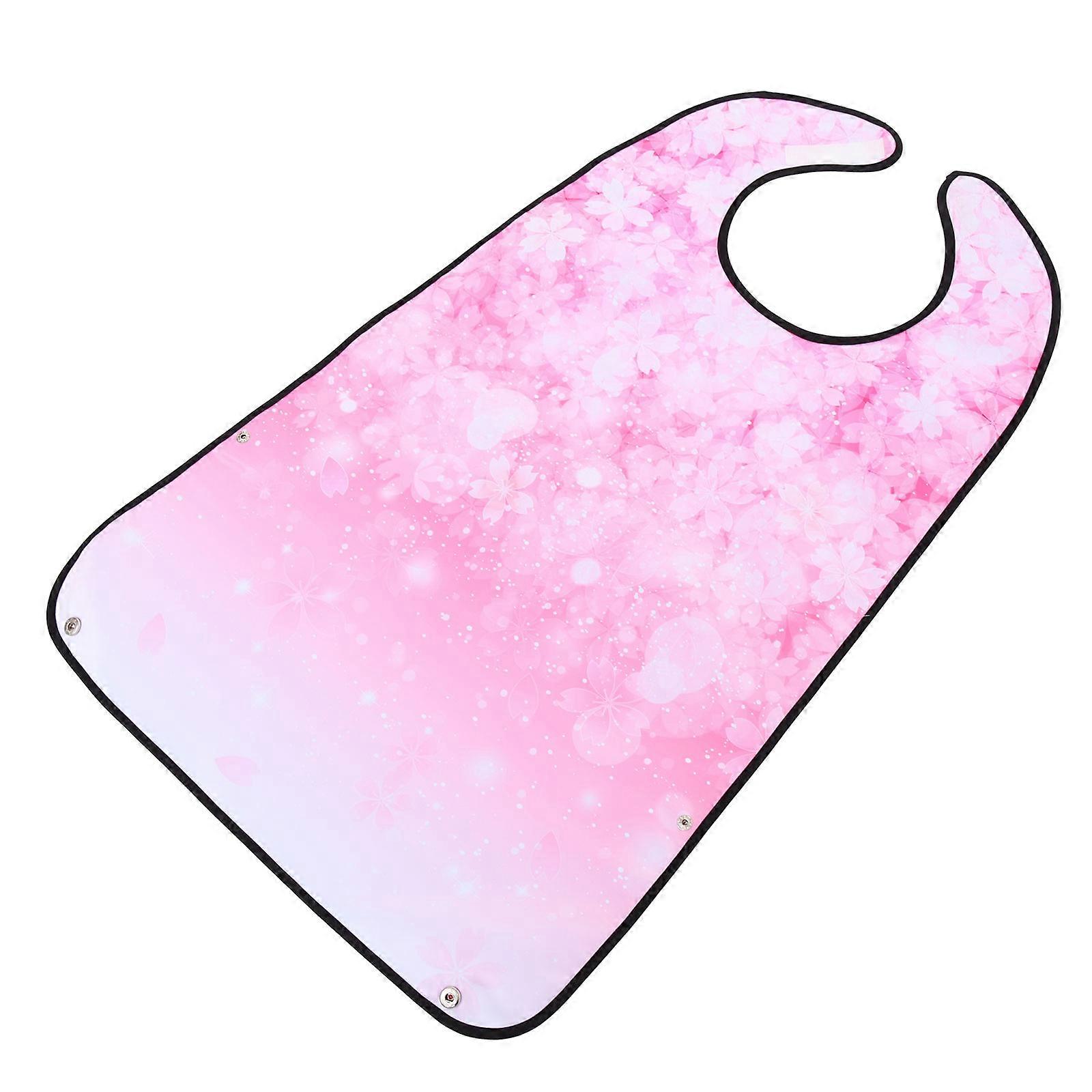 Reusable Adult Bib for Seniors with Snap Buckles, Food Catcher Pocket & Washable Design for Easy Feeding Protection