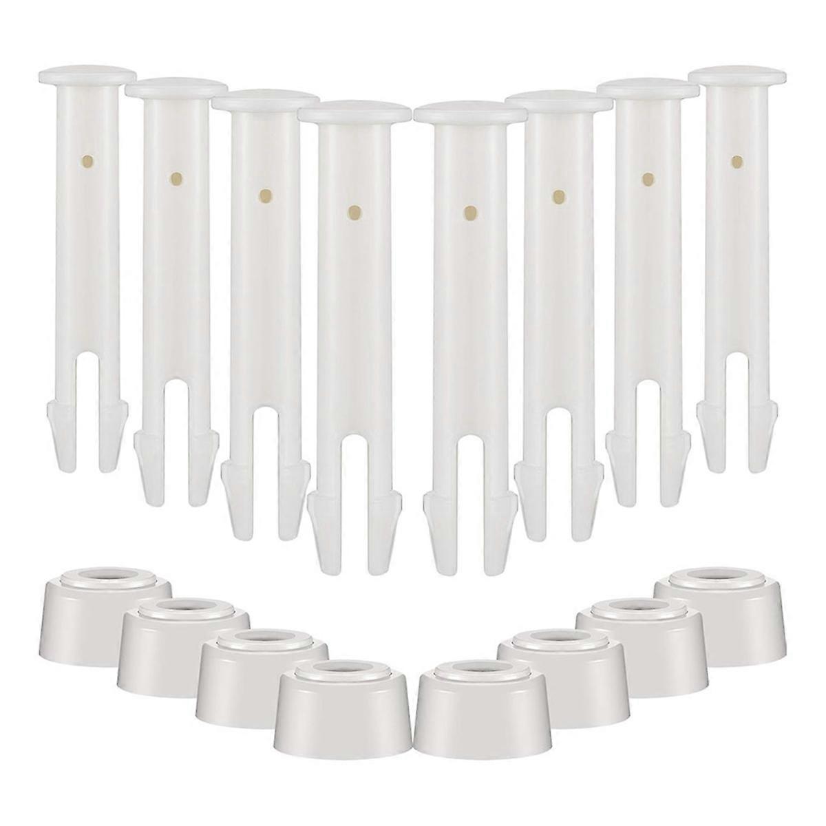 36 Pcs Plastic Pool Joint Pins with 36 Pcs Pool Seals Summer Pool Parts 2.36 Inch Pool Clips for Abo