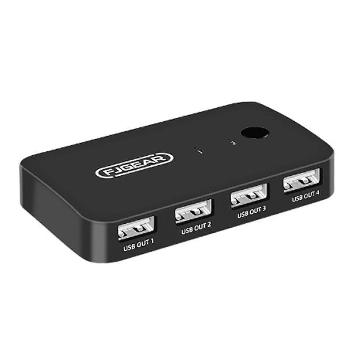 USB Switch Adapter 2 Input 4 Output USB Switcher Printer Sharer for Computer Keyboard Mouse Sharer C