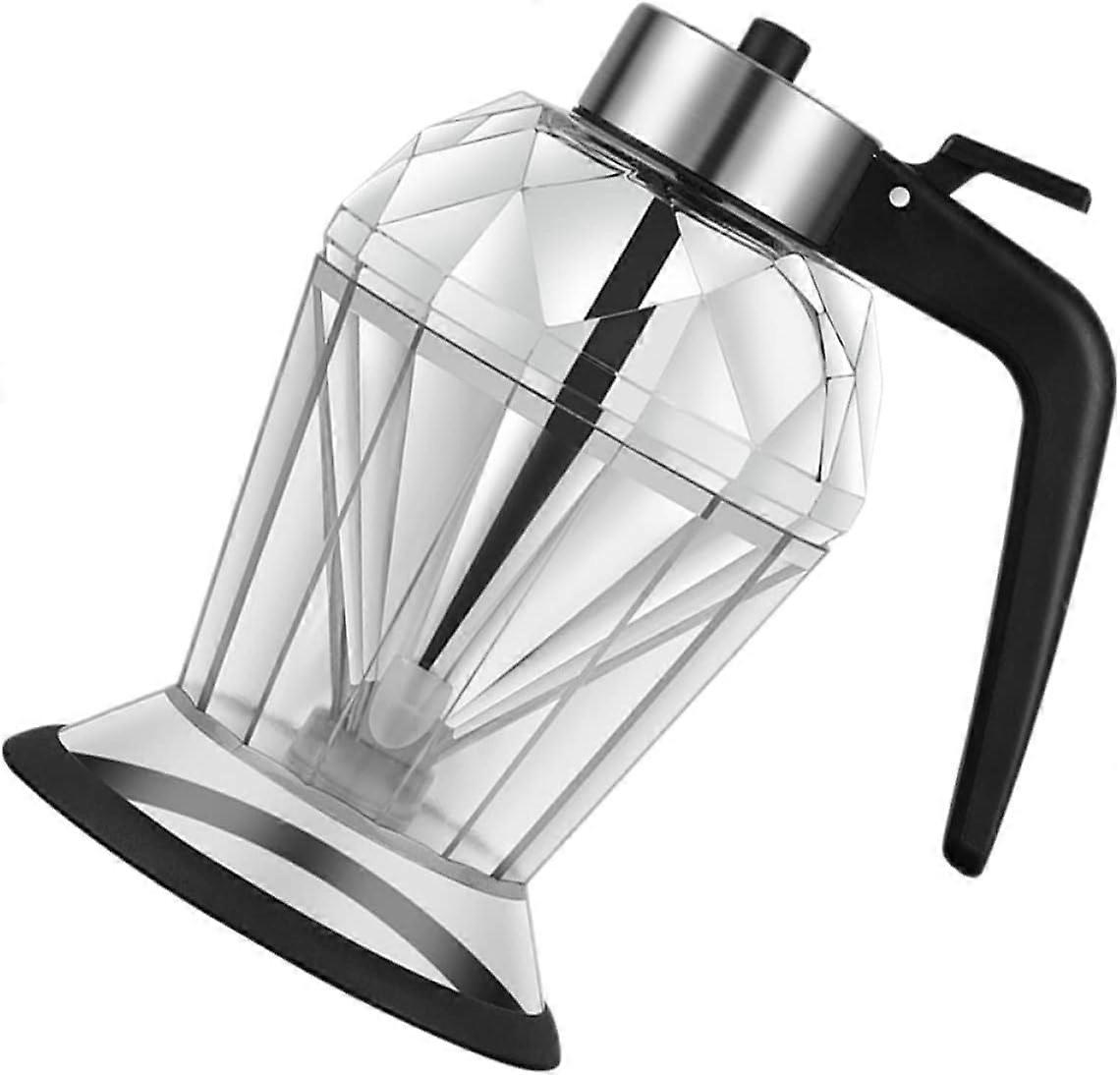 Honey Dispenser No Drip Mess Pouring Glass With Stand 200ml Diamond Shape Jar For Syrup Sauce Condiments Clear