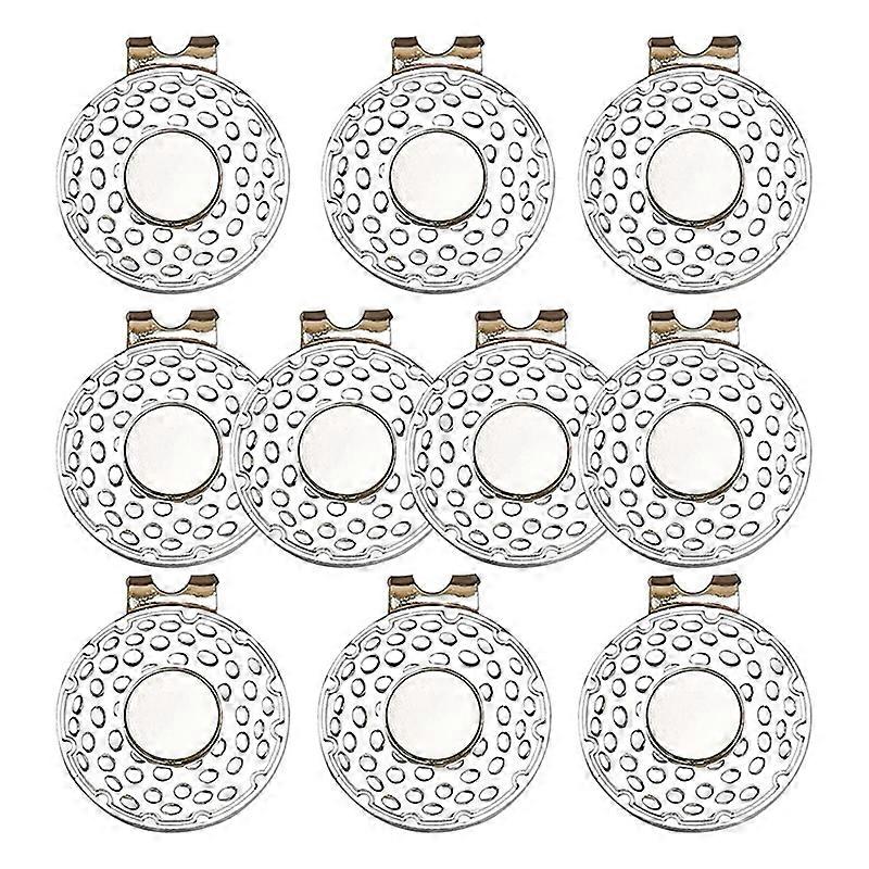 Magnetic Golf Hat Clips Ball Marker Holders Silver