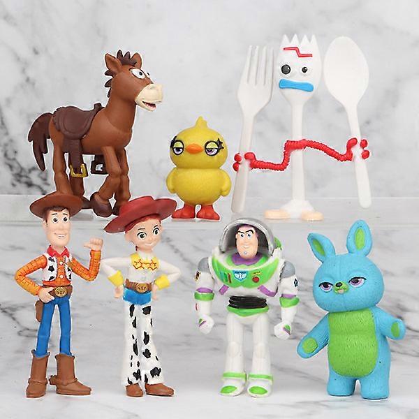 7 Pieces Toy Story 4 Woody Triss Buzz Lightyear Fork Big Duck Rabbit