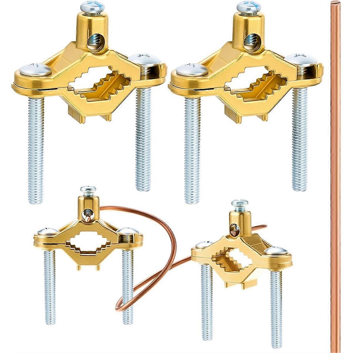 2PCS Water Heater Bonding Kit 1/2-1in Ground Clamp