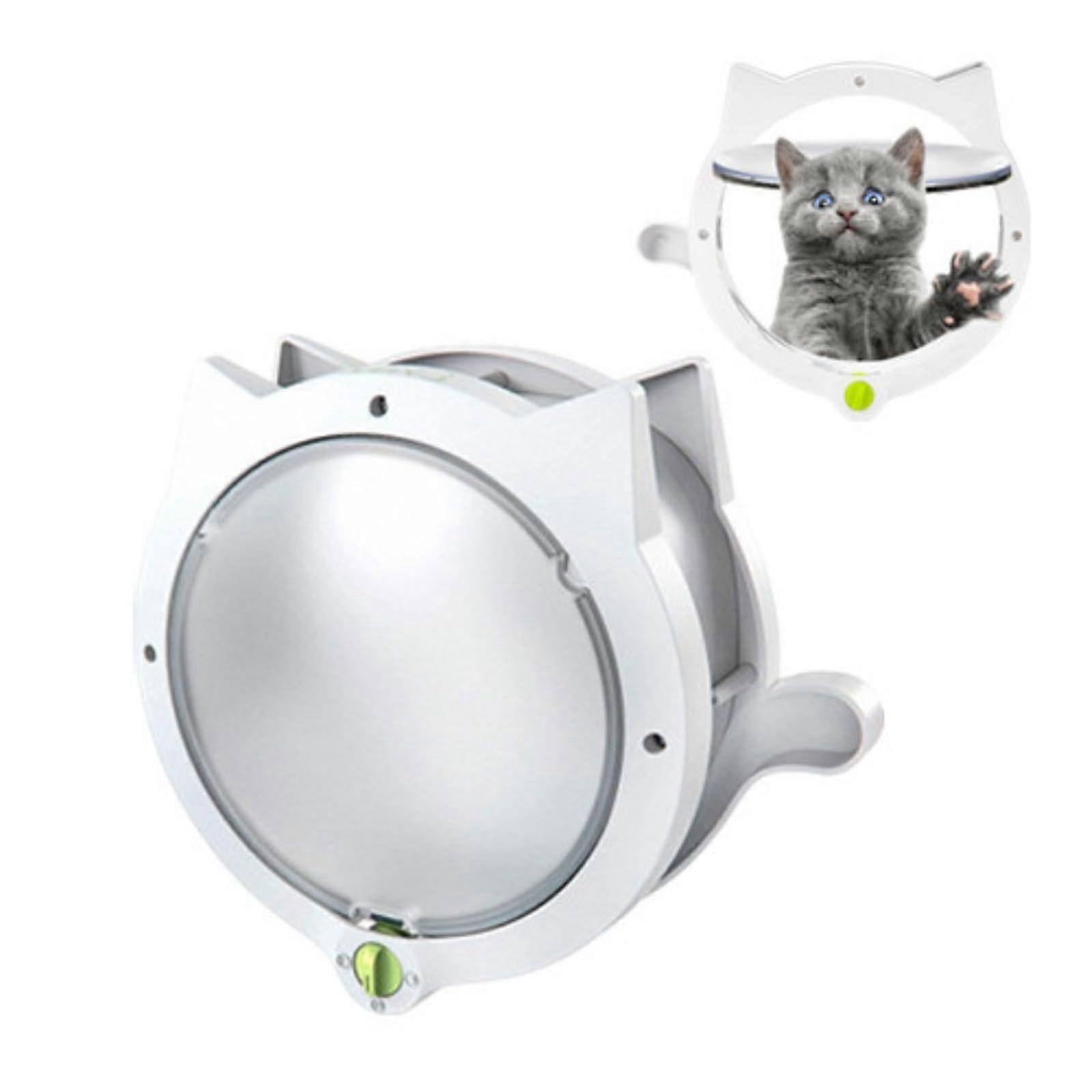 Automatic Cat Flap Door Magnetic Door 4 Locking Modes Safe Plastic Easy Installation White