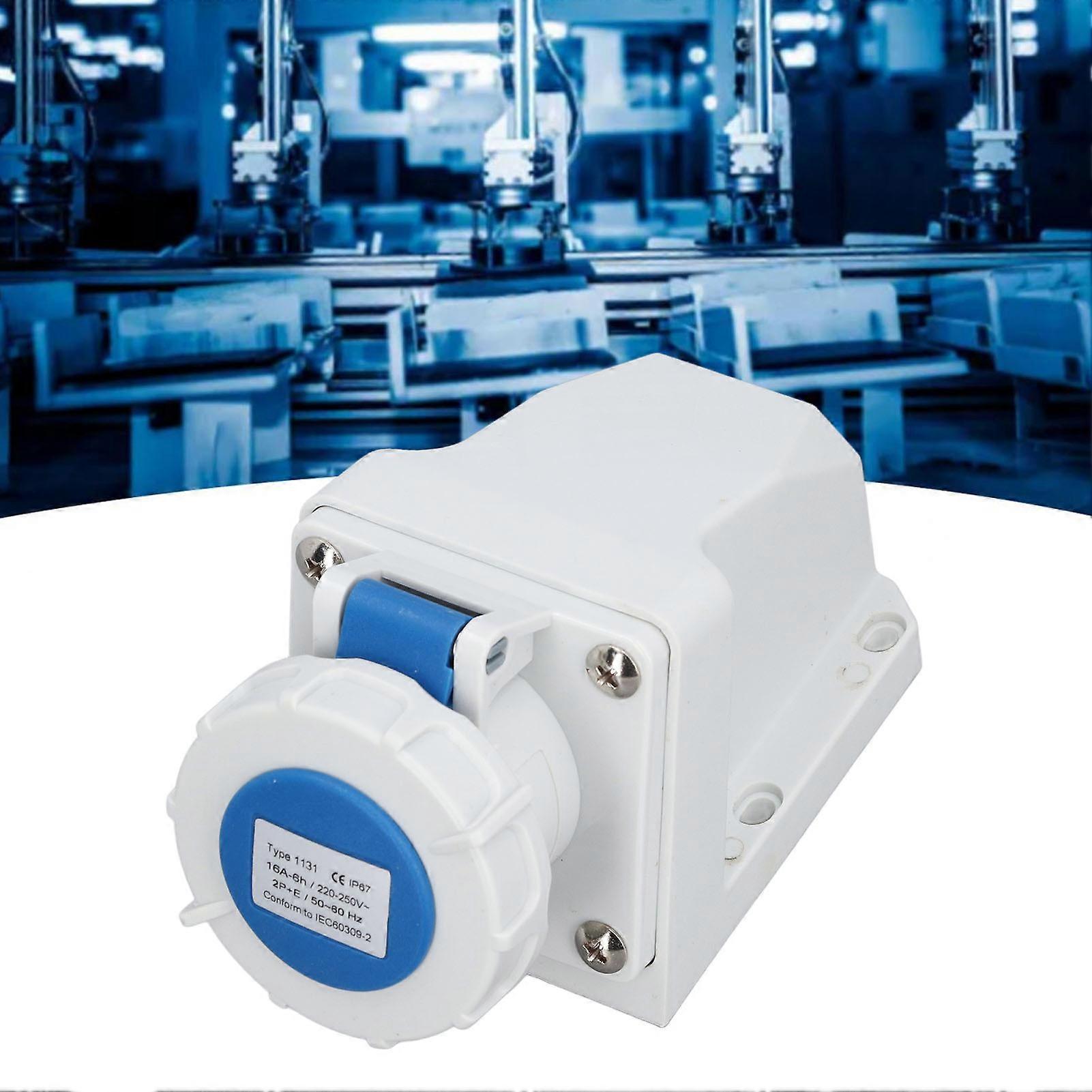 IP67 Waterproof 3 Core 16A 2P+E Industrial Surface Socket 220-250V