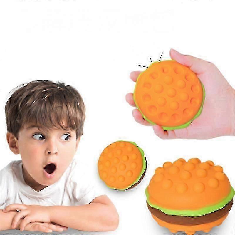 Hamburger Dekompresjonsleketøy Fries Push On Bubble Toys For Stress Relief Learning