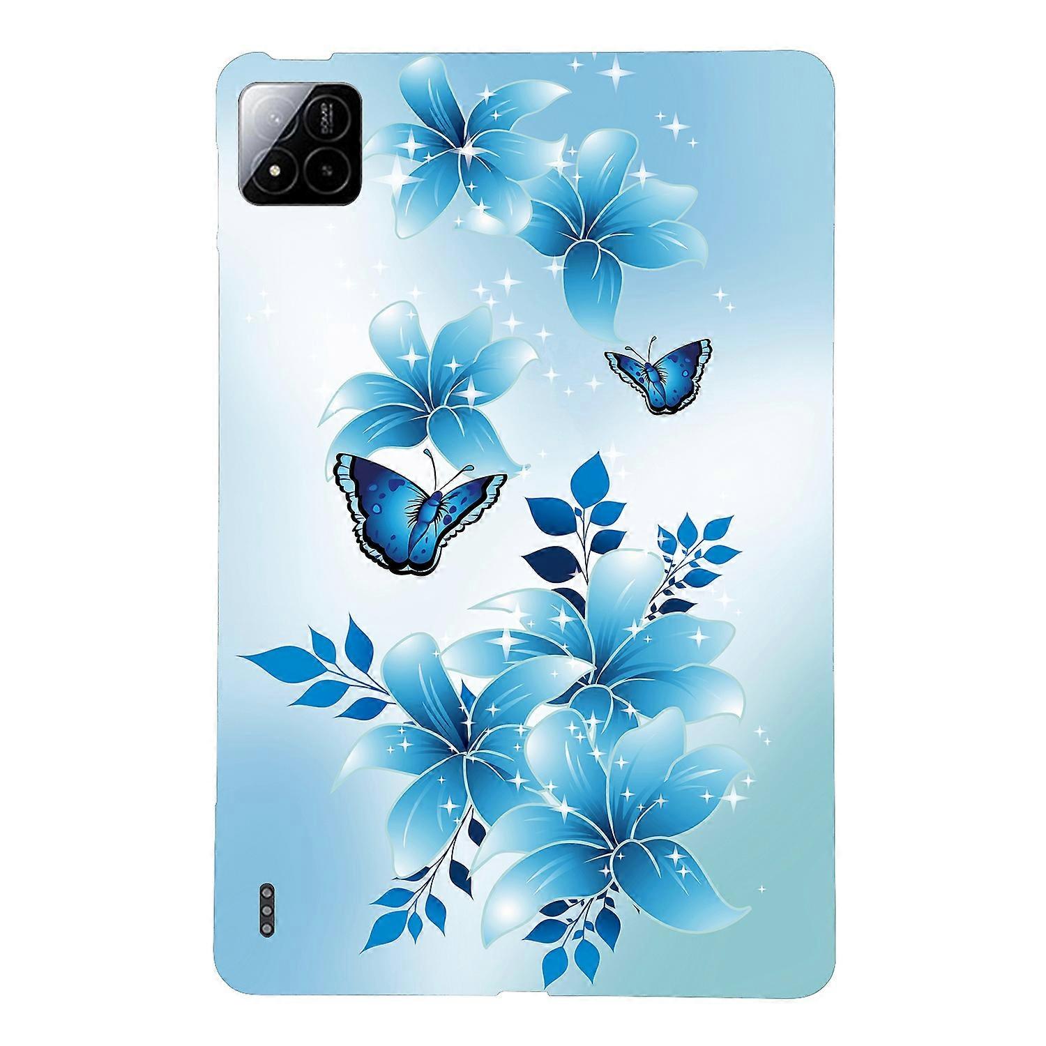 TKdaddy For Xiaomi Pad 7 Pro / Pad 7 Case Pattern Printing Slim Soft TPU Tablet Cover Blue Butterfly