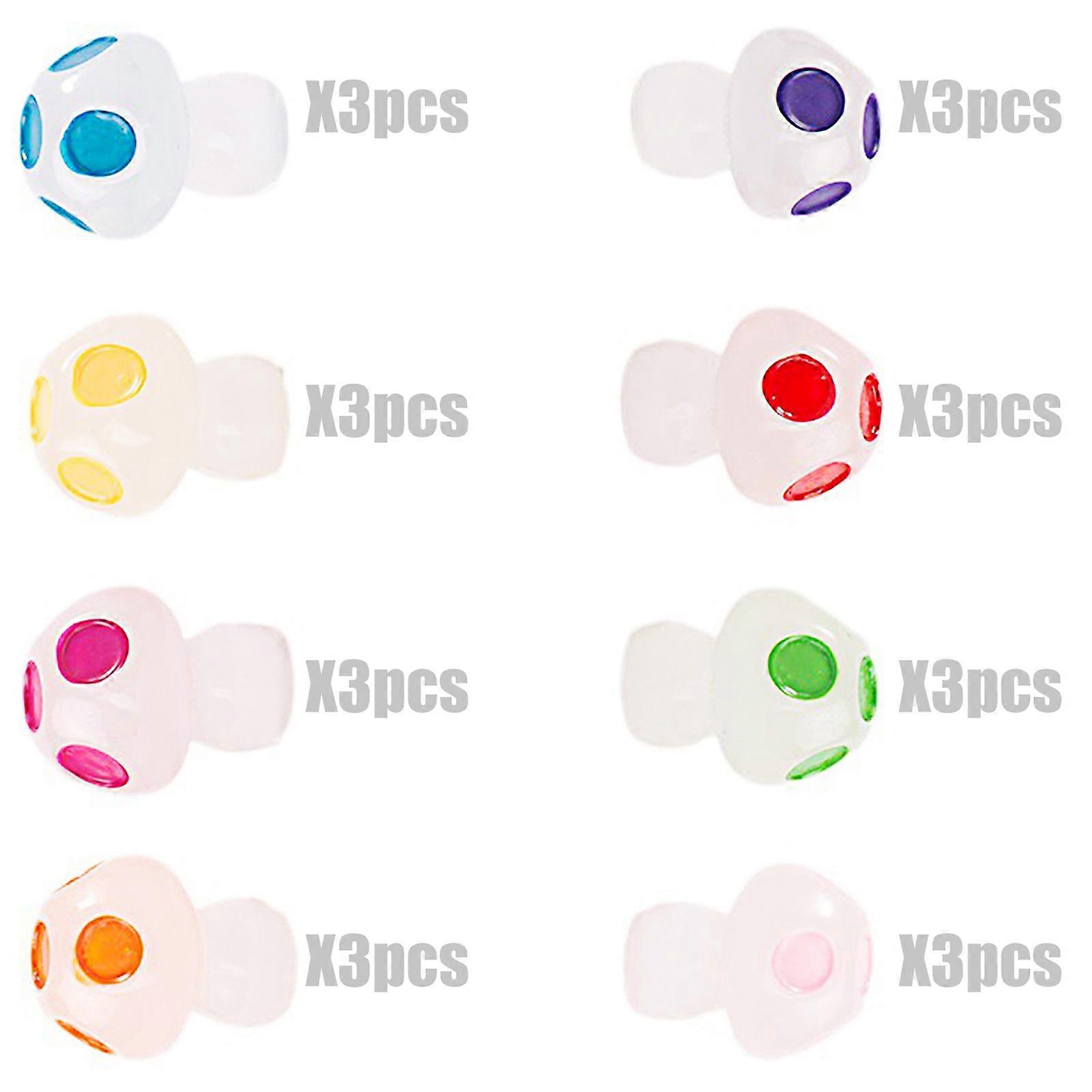 24pcs Miniature Glowing Mushroom Decoration Resin Craft Project for Creative Aquarium FishTank Desktop Scene Display Multicolor